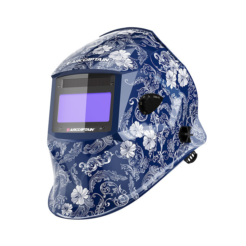ClearLite X100 Auto Darkening Lens Welding Helmet Blue and White Porcelain