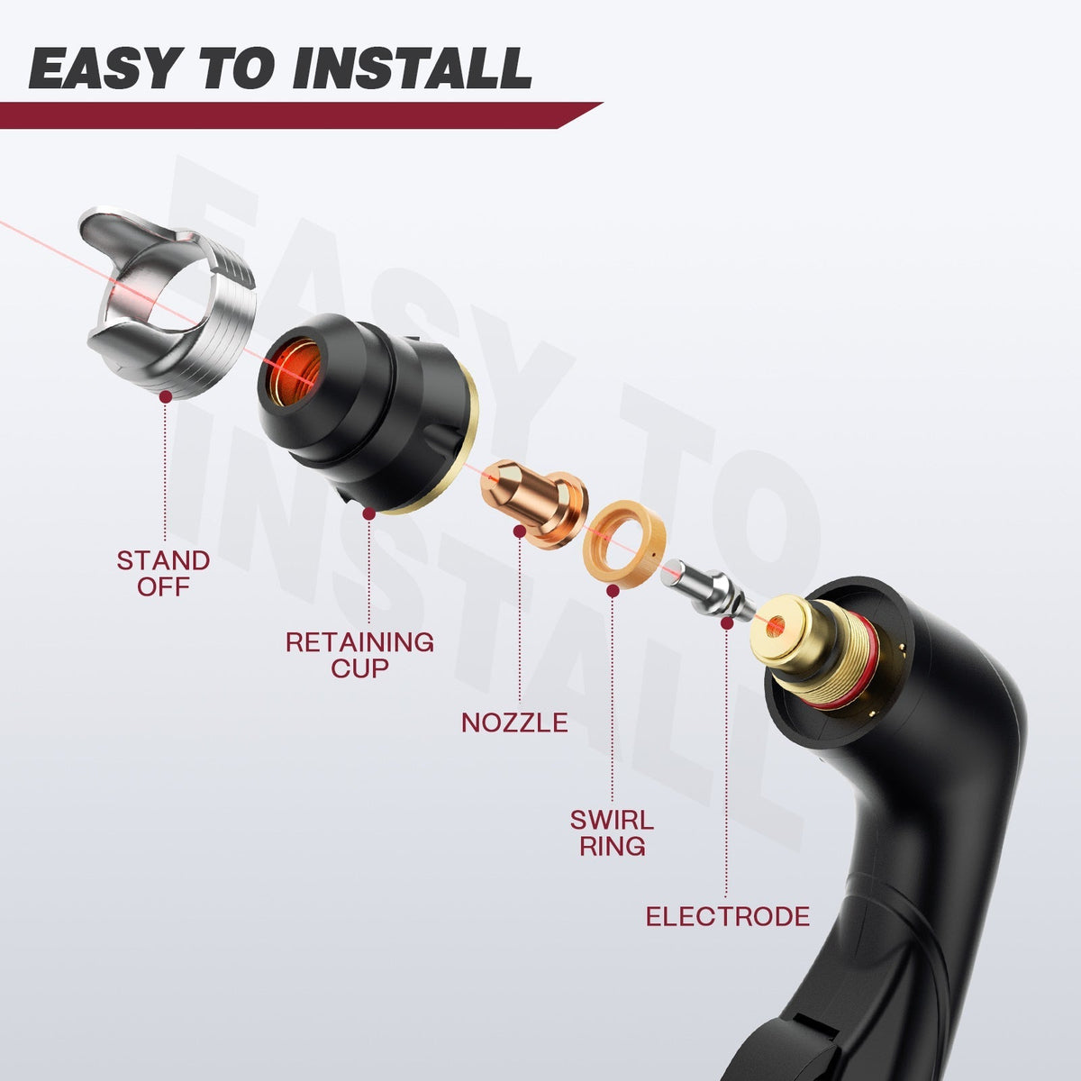 IPT60 Plasma Cutting Torch for CUT55 MP CUT55 NON-HF Plasma Cutter