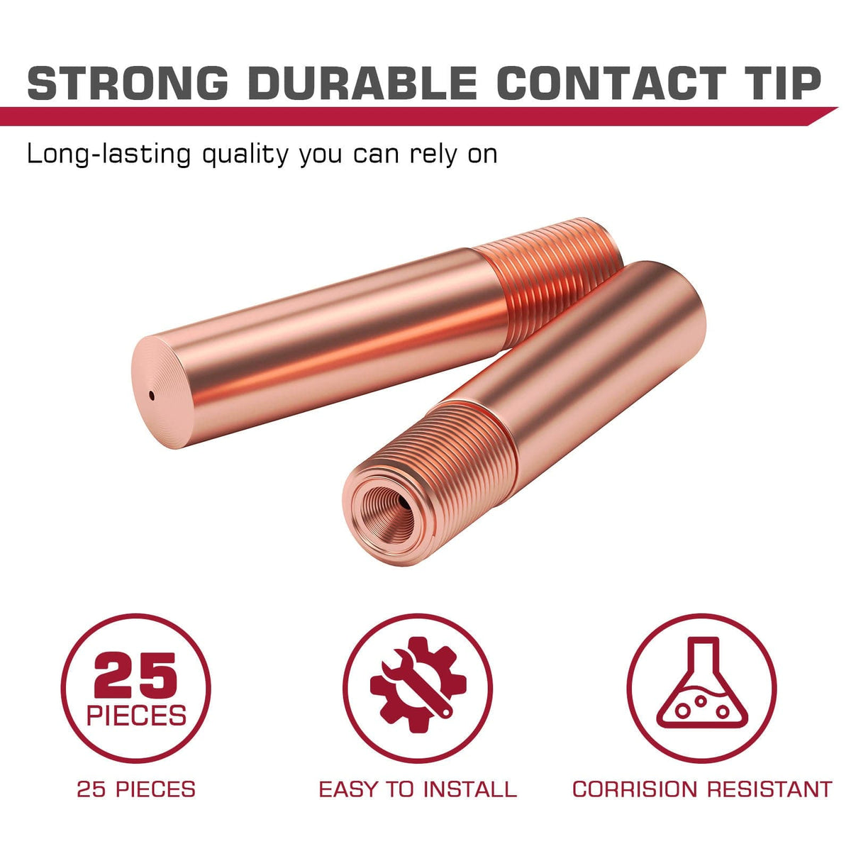 Lincoln MIG Welder Contact Tips Replacement 25 Piece Welding Contact Tip