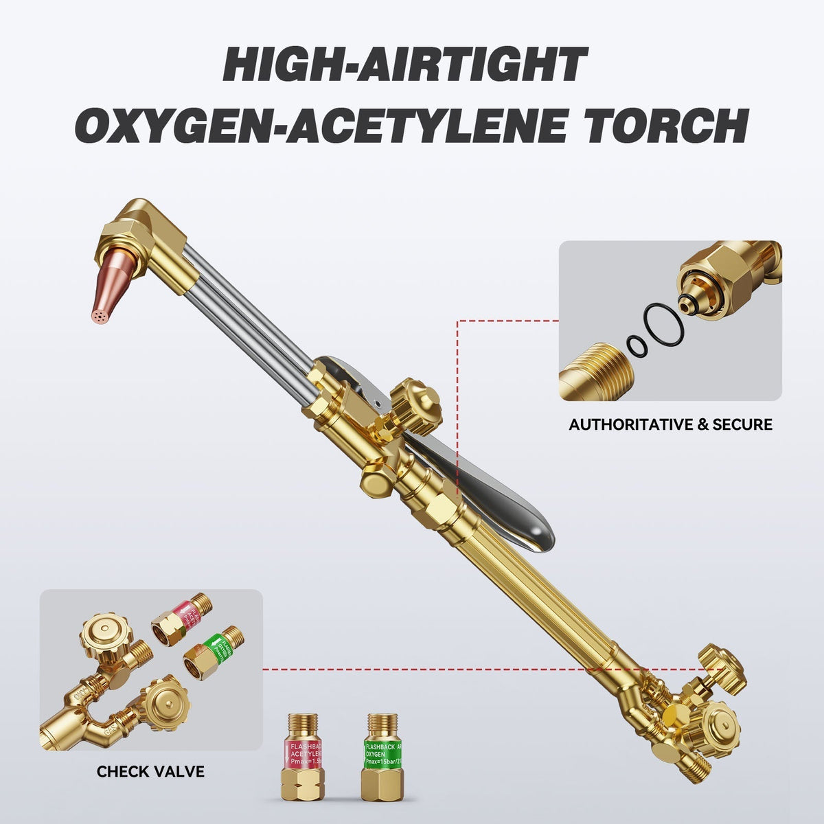 Oxygen Acetylene Cutting Welding Torch Kit with Hose AR-CT120Pro