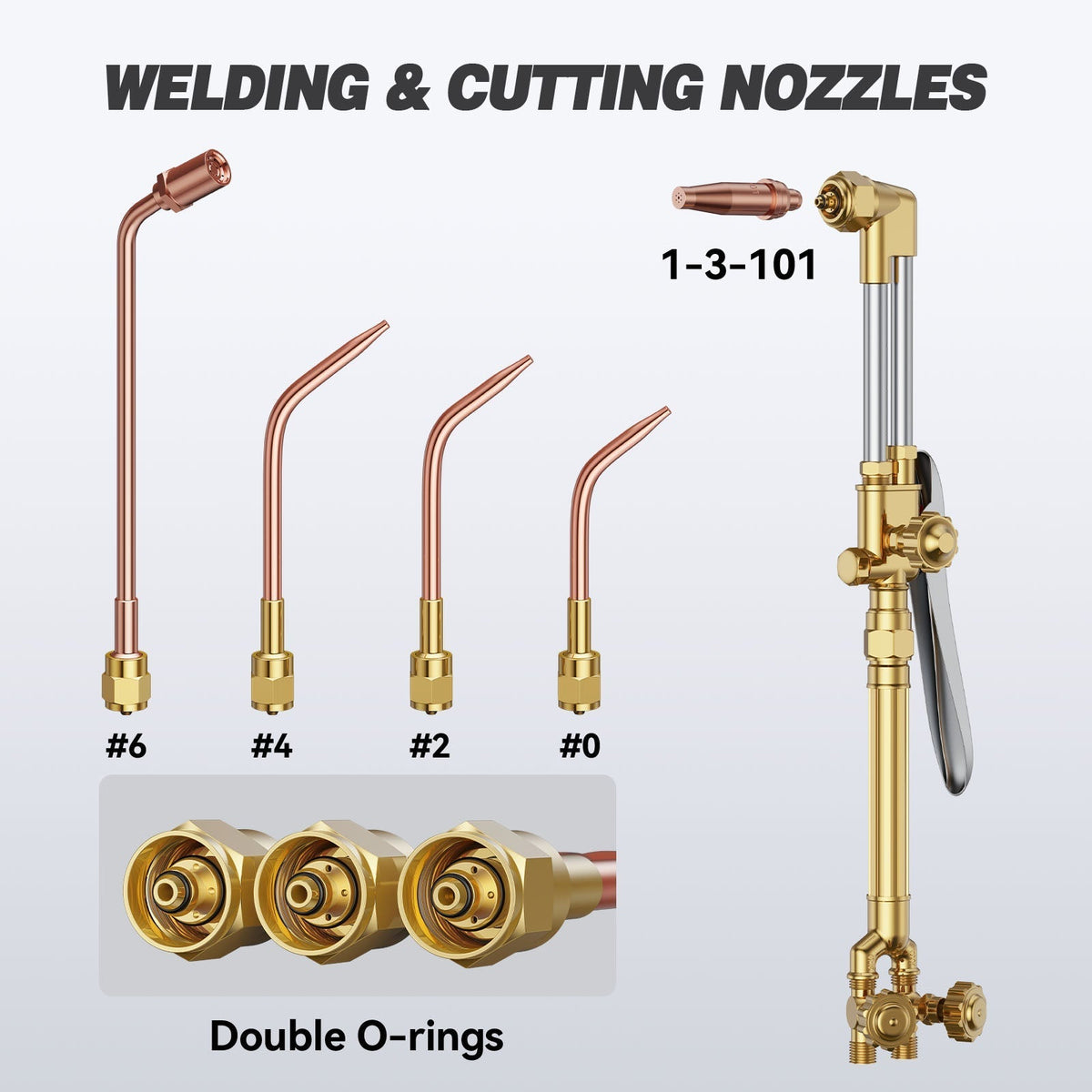 Oxygen Acetylene Cutting Welding Torch Kit with Hose AR-CT120Pro