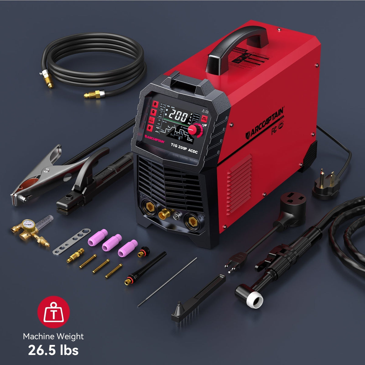 Arccaptain TIG200P AC DC TIG Welder ProSaver Bundle